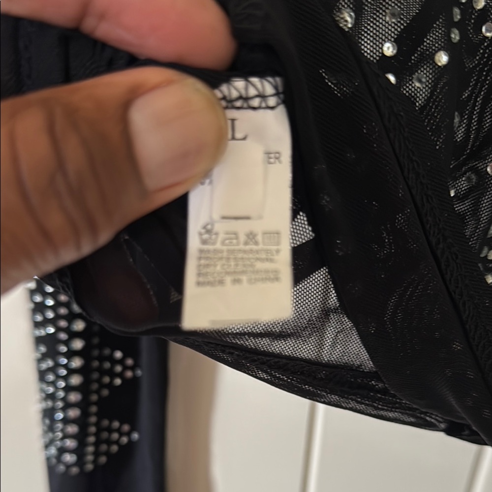 Black Long Sleeve Studded Top - Picture 4 of 6